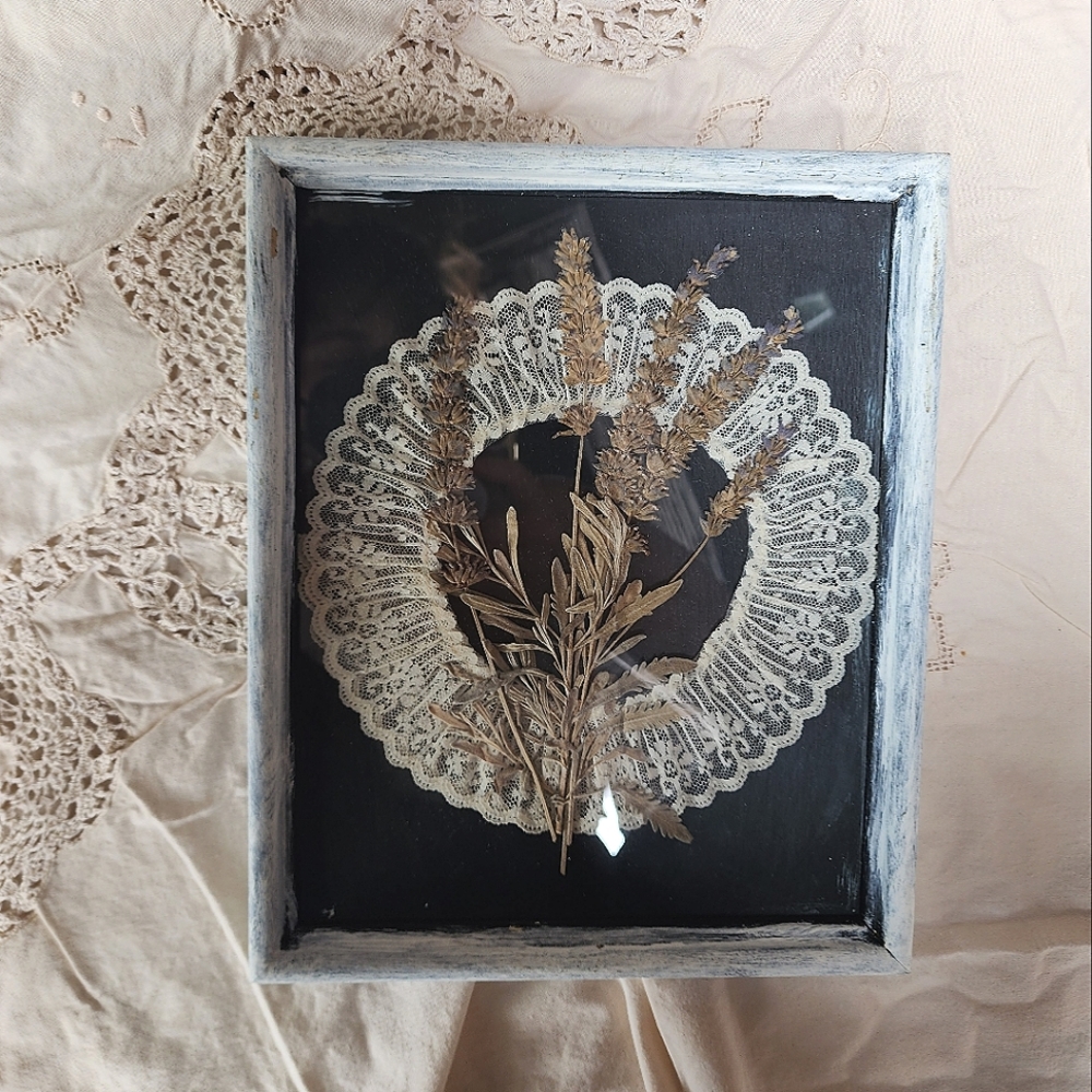 Dried floral wall art